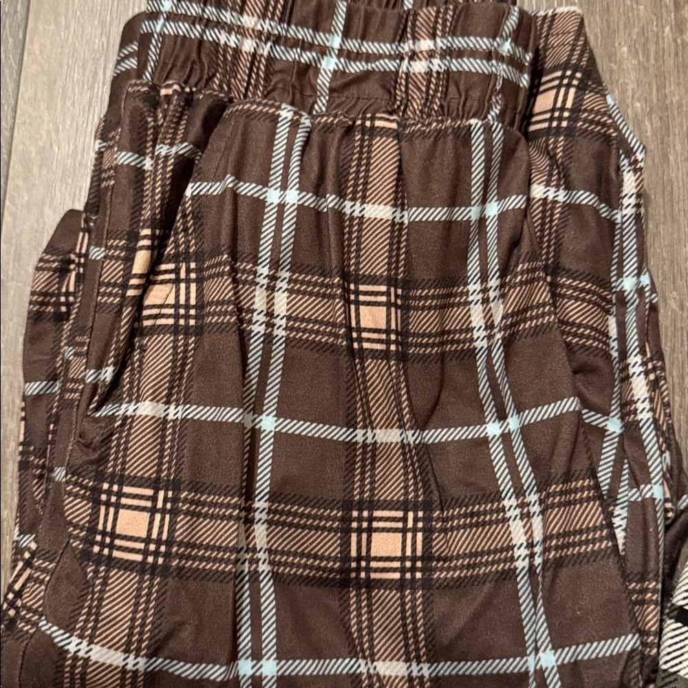 Brown Plaid Pants yellow and black plaid pants and green and white
